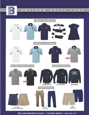 BridgePrep Academy's 2024-2025 school uniforms can now be purchased at Ibiley Uniforms,